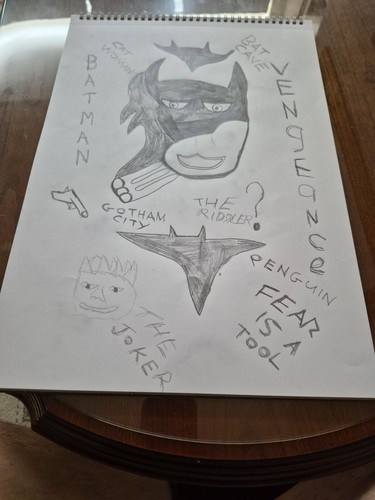 Hand drawn ooak batman joker - ooak,