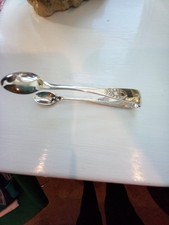 Early 20th Century Silver Sugar Tongs . Hallmarked