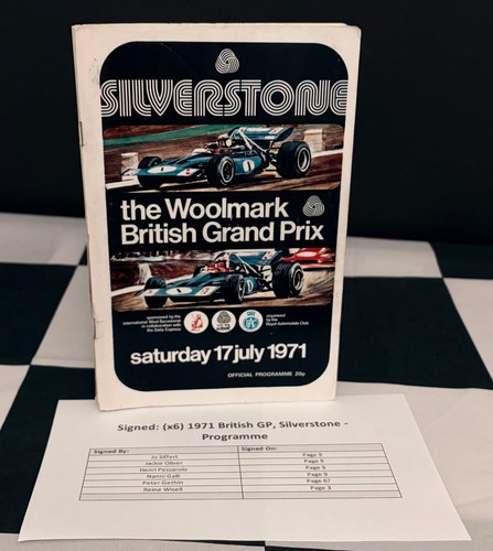 Signed 1971 british - british, gp