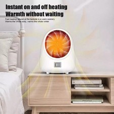 400W Mini Electric Heater Portable Desktop Fan Heating Warmer Home Office White 