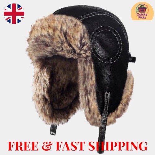 Leather ushanka trapper hat - ushanka,