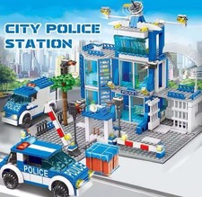760pcs Police Station Building Block Set For City Builds With 10 Figures