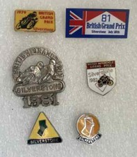 1980's British Grand Prix, Silverstone - Motorcycle Bike Enamel Badges