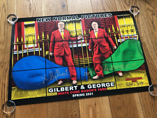 GILBERT & GEORGE - NEW NORMAL PICTURES - 4 X SIGNED POSTER SET - WHITE CUBE 2021