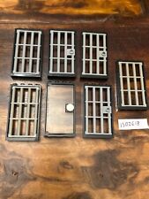 7x Doors & Windows Frames 1 x 4 x 6 Black Frames With Barred Inserts