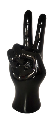 Black ceramic peace - black,