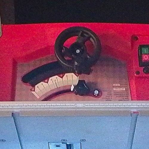 Red table saw - red,