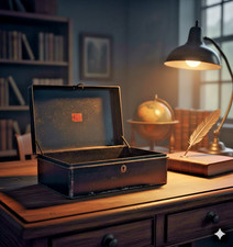 Vintage Metal Storage Box –