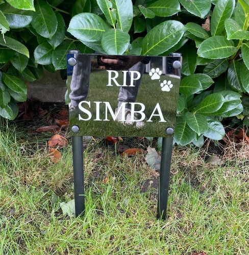 Memorial plaque for - , dog