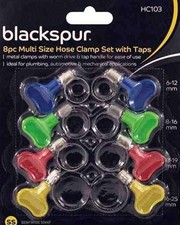 8 PCS HOSE CLAMP SET MULTI SIZE WITH TAPS HANDLE EASY TO USE DIY UK BASED