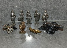 Westair & Kinder Metal Diecast Historical figures x 9  including two cannons