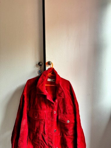 Topshop moto red corduroy - topshop,