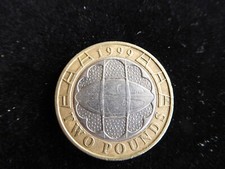1999 £2 COIN - RUGBY WORLD