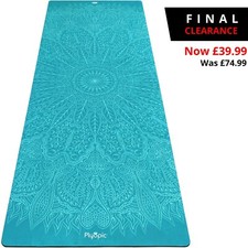 HOT YOGA MAT by PLYOPIC | Eco Non Slip Pattern Mat/Towel | Bikram Ashtanga Power