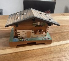 Vintage Cuendet Swiss Chalet Music Box. Happy Wanderer