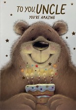 UNCLE BIRTHDAY CARD CUTE CUTE