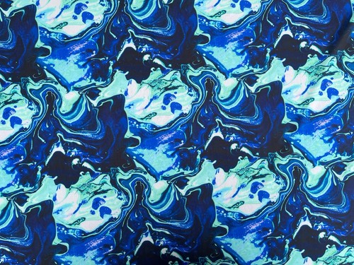 Blue teal marble print - blue, way