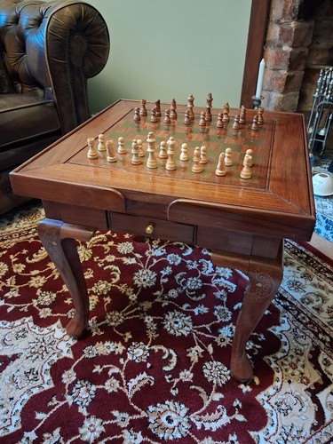 Rosewood brass chess - chess, table