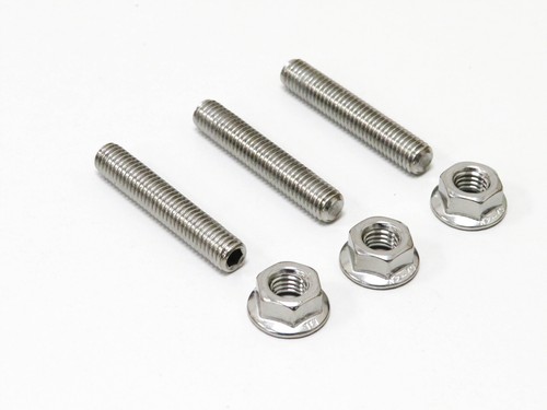 Stainless steel exhaust - stainless, studs
