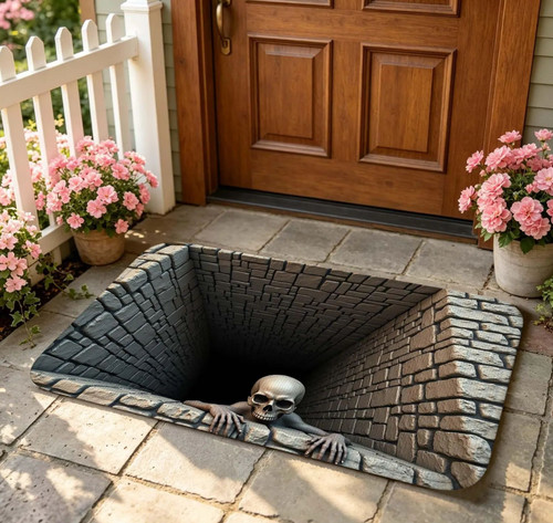Halloween door mat optical - 3d,