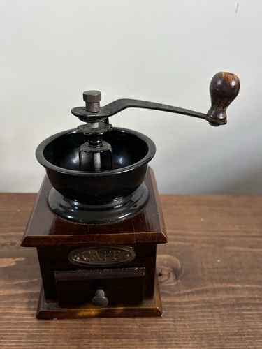 Vintage wooden coffee - wooden, grinder