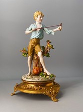 Triade Capodimonte Signed Luigi Giorgio Benacchio Boy With Slingshot Figure 28cm