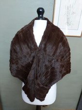 VINTAGE REAL FUR LINED STOLE