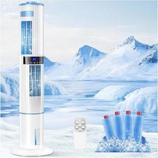 Mobile Air Conditioners, 46.06'' Tower Fan 65W Evaporative Air Cooler 60°/360° A