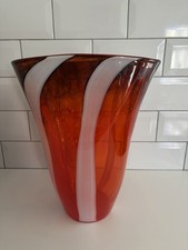 Tall Oval 14 Red & Black with