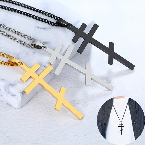 Stainless steel cross - stainless, pendant