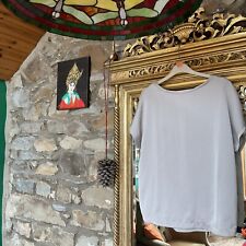 M&S COLLECTION GREY/SILVER SHEEN SLEEVELESS TOP /POLYESTER VISCOSE MIX  / UK 10