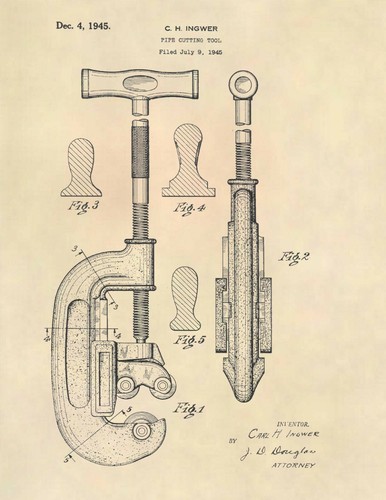 Vintage pipe cutter - cutter, plumbing