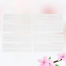  8 PCS Lace Ruler Template Child Letter Stencils Painting Templates