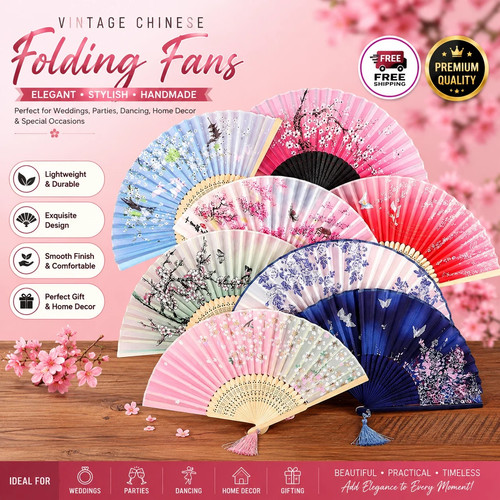 Silk bamboo folding - silk,
