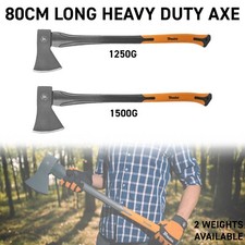 Strong axe chop - chop, wood