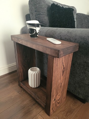 Rustic wooden side table - rustic,