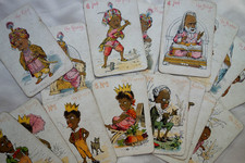 Victorian SPIN & OLD MAID card game De La Rue 1890s , Richard Doyle RARE