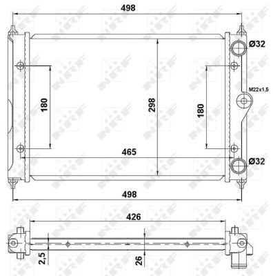 Nrf radiator for volkswagen - nrf,