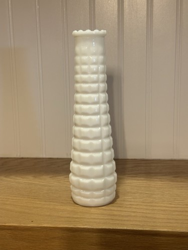 Vintage milk glass bud vase - vintage,