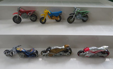 Hot Wheels Scrambler motorbikes x 3 & Canyon Carvers x 3