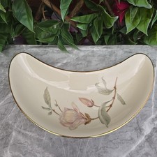 Vintage Hutschenreuther Selb LHS Magnolia Crescent Shaped Dish 