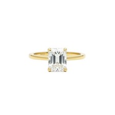 Vintage Gold Emerald Cut And