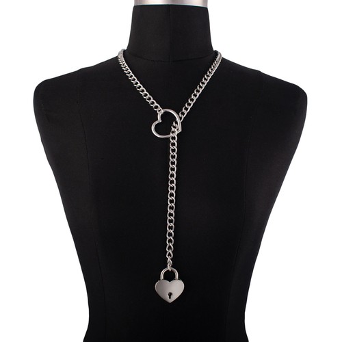 Heart lock choker necklace - choker,