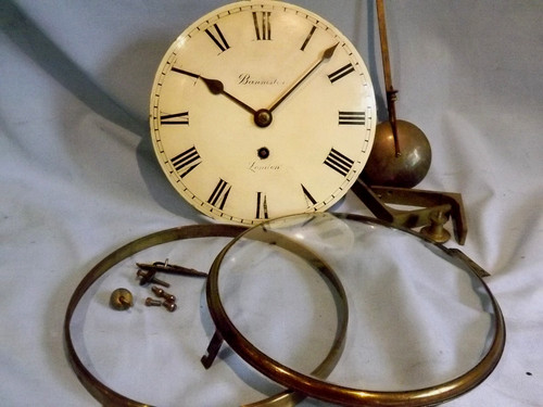 19c bracket clock - clock, fusee