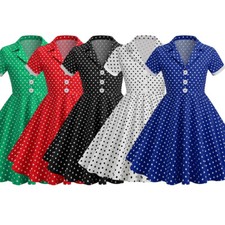 Kids Girls Vintage Dress Polka