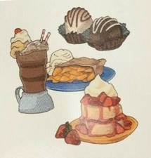 MACHINE EMBROIDERY DESIGNS USB - JUST DESSERTS COLLECTION 4X4 CAKE ICE-CREAM PIE