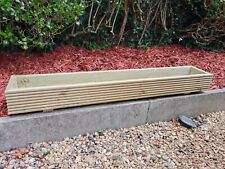 long Wooden , decking Planter Garden Patio Trough Flower Plant Pot Window box