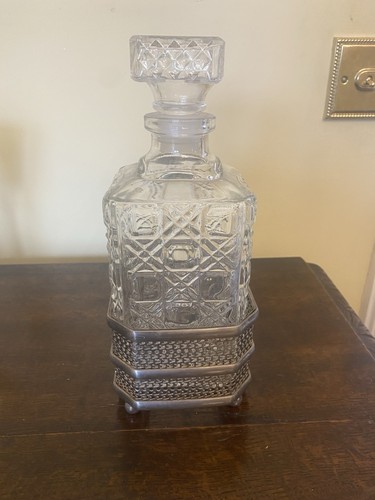 Old vintage whiskey decanter - old,