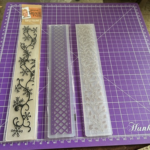 Three embossing folders for - embossing,
