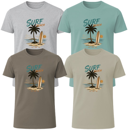 Men surf beach shirt - surf, t